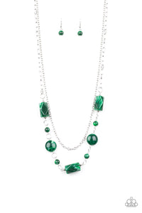Paparazzi Necklace - Colorfully Cosmopolitan - Green - SHOPBLINGINGPRETTY