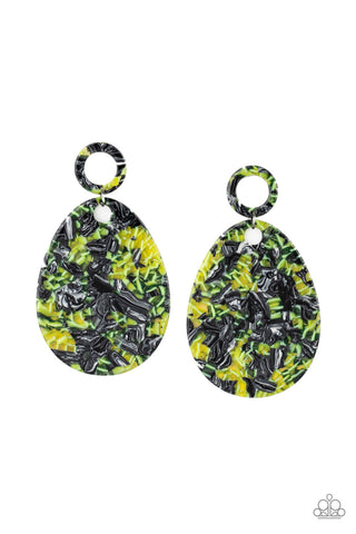 Paparazzi Earrings  - Retro-politan- Multi - SHOPBLINGINGPRETTY