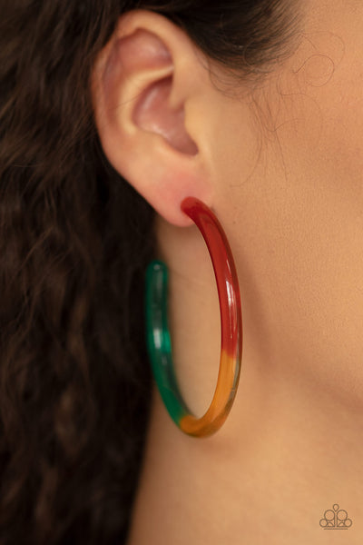 Paparazzi Earrings -  Awesome Aura - Multi - SHOPBLINGINGPRETTY