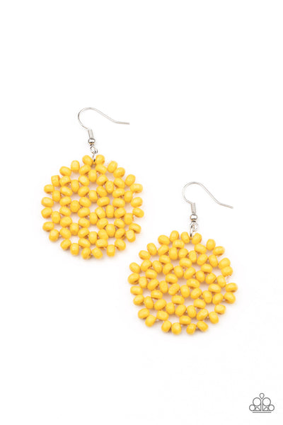 Paparazzi Earrings - Summer Escapade - Yellow