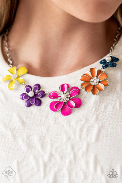 Paparazzi  Glimpses Of Malibu Necklace - Floral Reverie - Multi    (September 2022 Fashion Fix)