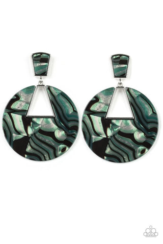 Paparazzi Earrings- Let HEIR Rip! - Green - SHOPBLINGINGPRETTY