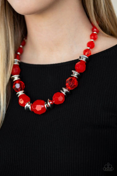 Paparazzi Necklace - Dine and Dash - Red