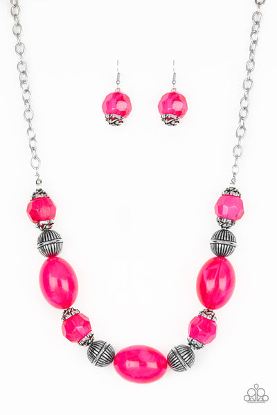 Paparazzi Necklace - Ice Melt - Pink - SHOPBLINGINGPRETTY