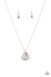 Paparazzi Necklaces - Happily Heartwarming - Pink