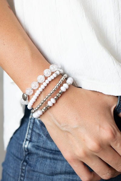 Paparazzi Bracelets -  Layered Luster - White