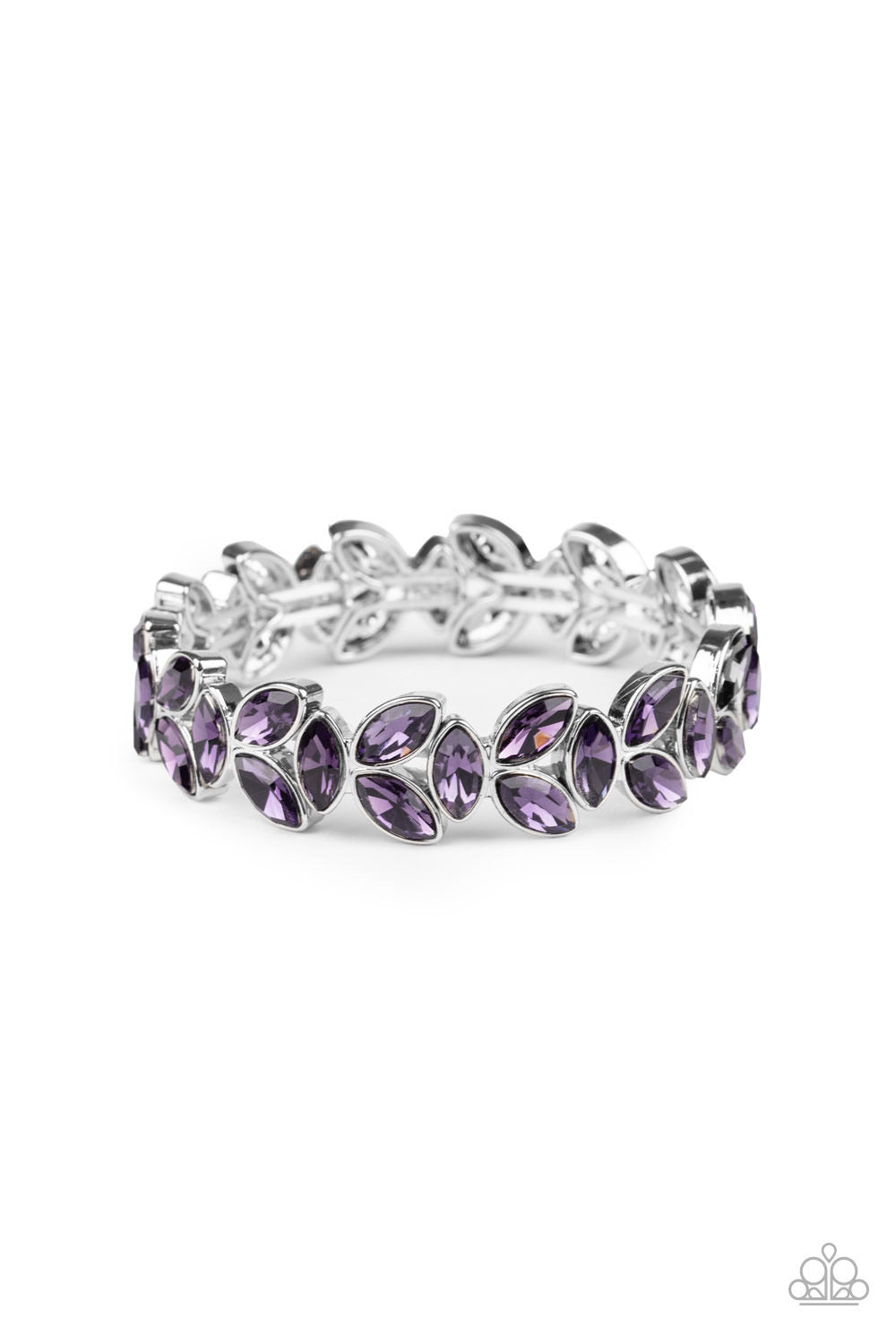 Paparazzi Bracelet -  Gilded Gardens - Purple