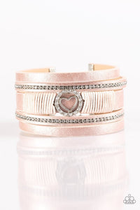 Paparazzi Bracelet- It Takes Heart - Pink - SHOPBLINGINGPRETTY