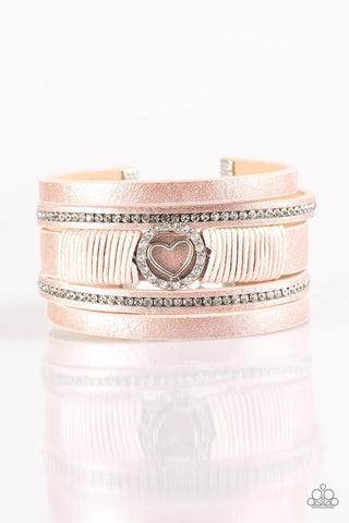 Paparazzi Bracelet- It Takes Heart - Pink - SHOPBLINGINGPRETTY