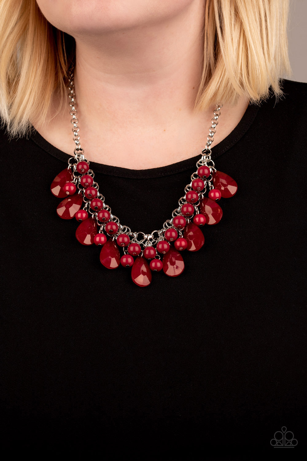 Paparazzi Necklaces  -  Endless Effervescence - Red