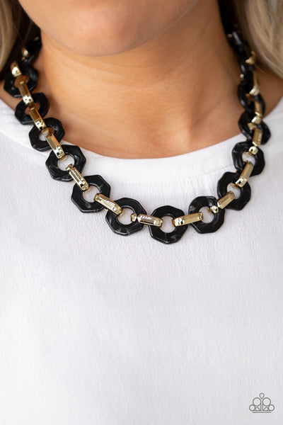 Paparazzi Necklace- Fashionista Fever - Black - SHOPBLINGINGPRETTY