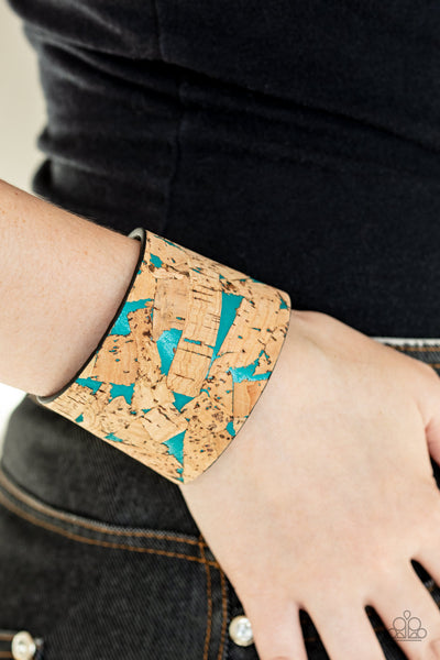 Paparazzi Bracelet - Cork Congo - Blue - SHOPBLINGINGPRETTY