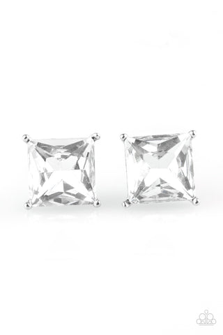 Paparazzi Earring- The Big Bang - White Post - SHOPBLINGINGPRETTY