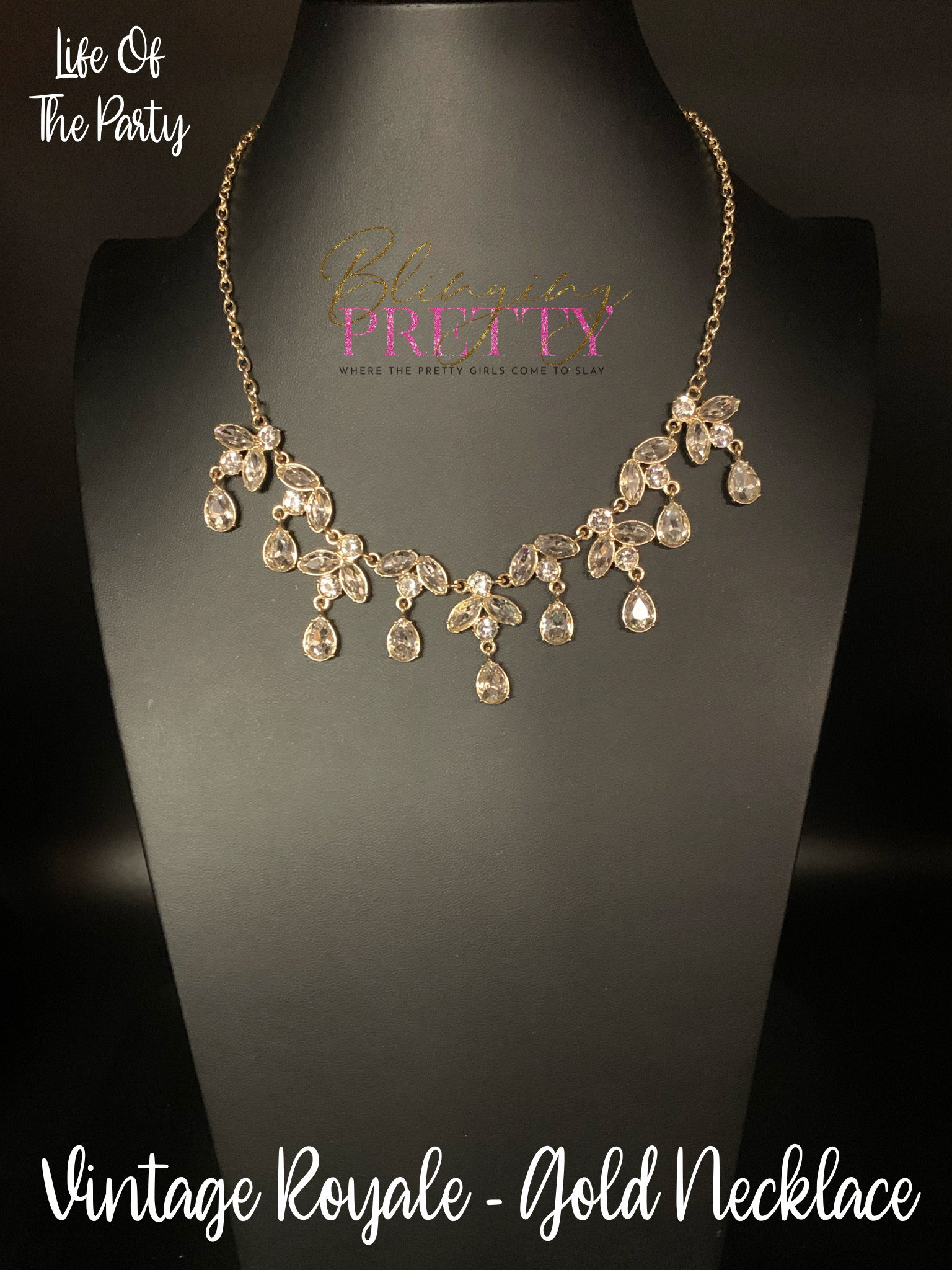 Paparazzi Necklaces - Vintage Royale - Gold (March 2021 Life Of The Party)