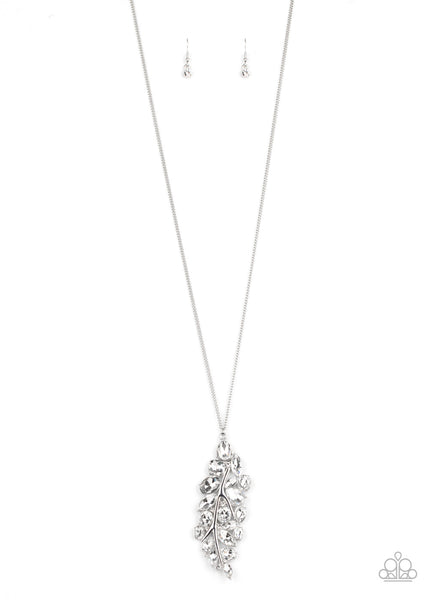 Paparazzi Necklaces - Take a Final BOUGH - White  (December 2020 Life Of The Party)