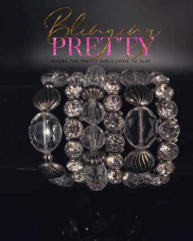 Paparazzi Bracelets (Set) - Sweet Stacks (Sugar Coated Sparkle & Crystal Charisma)