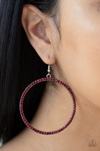 Paparazzi Earrings - Just Add Sparkle - Red - SHOPBLINGINGPRETTY