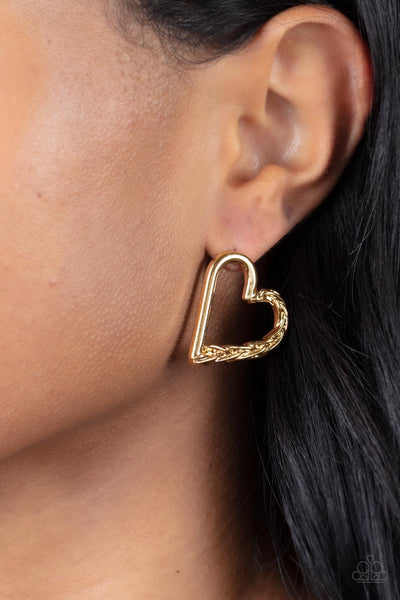 Paparazzi Earrings - Cupid, Who? - Gold