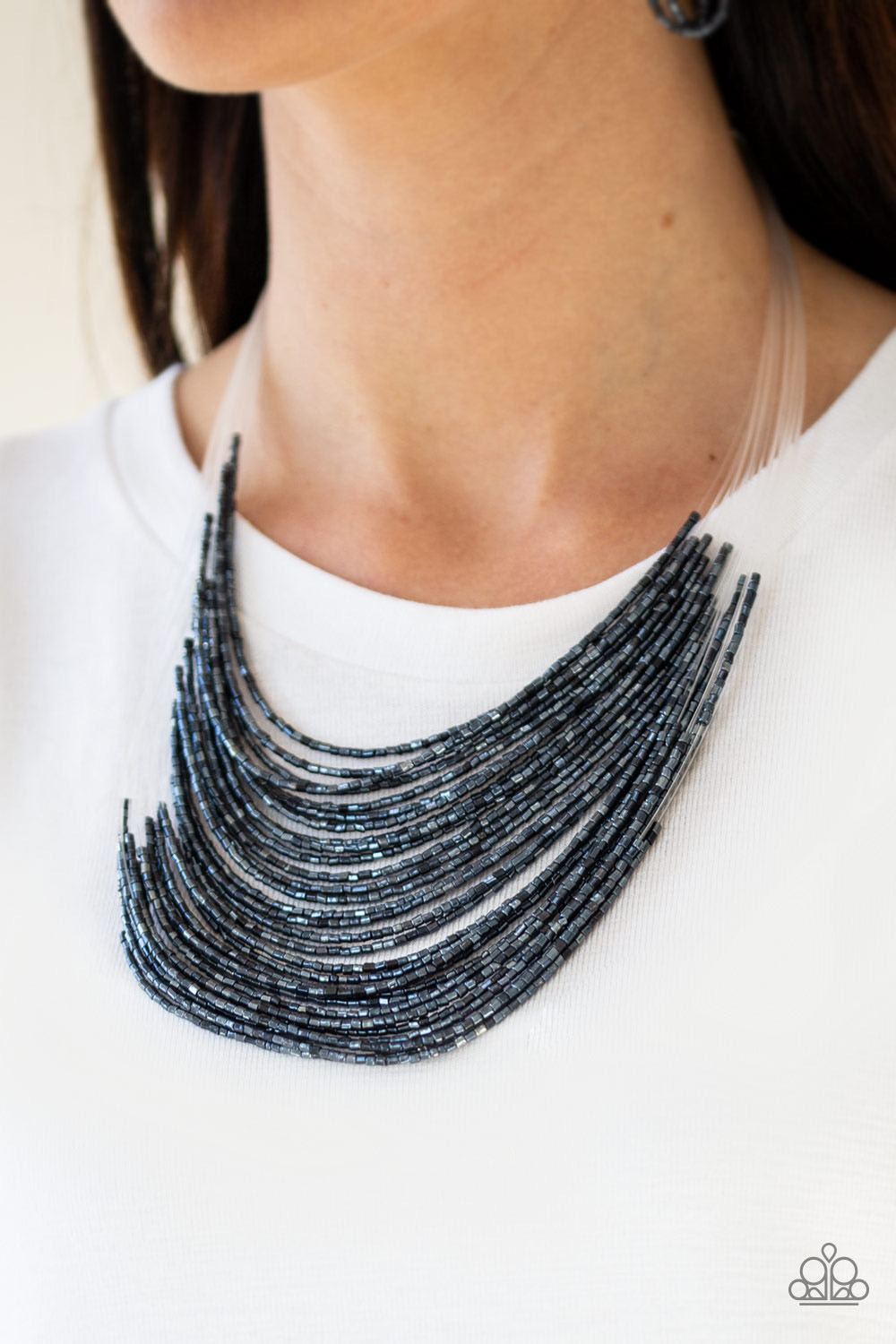 Paparazzi Necklace -  Catwalk Queen - Blue - SHOPBLINGINGPRETTY