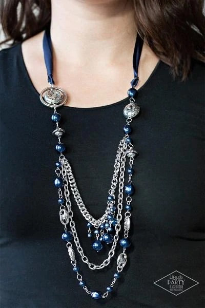 Paparazzi Necklace- All The Trimmings - Blue