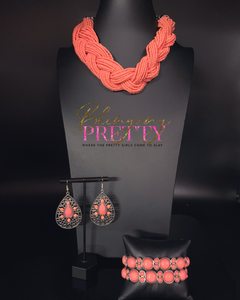 Paparazzi Earring & Bracelet Set - Orange