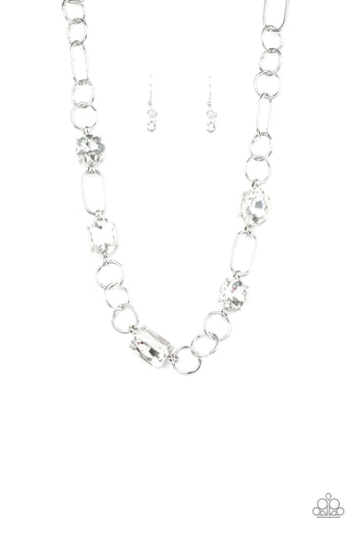 Paparazzi  Necklace -  Urban District - White