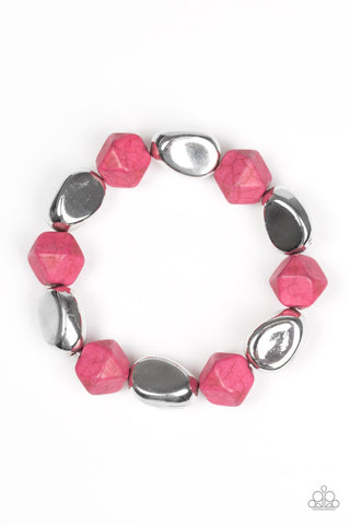 Paparazzi Bracelet- Rock Candy Canyons - Pink - SHOPBLINGINGPRETTY