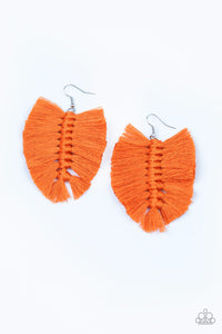 Paparazzi Earrings - Knotted Native - Orange - SHOPBLINGINGPRETTY