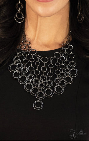 Paparazzi Zi Collection Necklace - “The Paramount” Retired 2018- Gunmetal - SHOPBLINGINGPRETTY