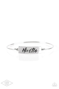 Paparazzi Bracelet -  Hustle Hard - Silver