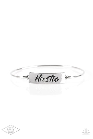 Paparazzi Bracelet -  Hustle Hard - Silver