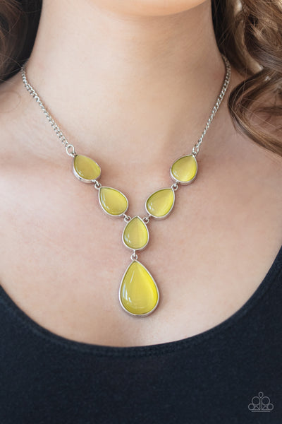 Paparazzi Necklace -  Dewy Decadence - Yellow