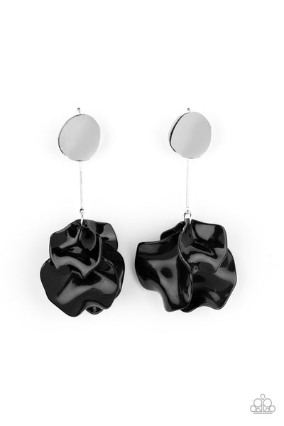 Paparazzi Earrings - Petal Pathways - Black