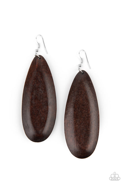 Paparazzi Earrings - Tropical Ferry - Brown