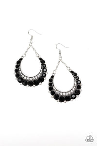 Paparazzi Earrings - Once In A SHOWTIME - Black - SHOPBLINGINGPRETTY