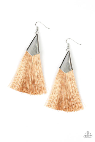 Paparazzi Earrings - In Full PLUME - Brown - SHOPBLINGINGPRETTY