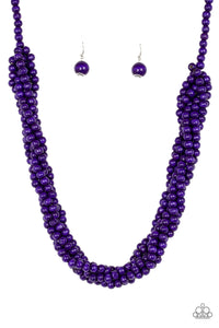 Paparazzi Necklace- Tahiti Tropic - Purple - SHOPBLINGINGPRETTY