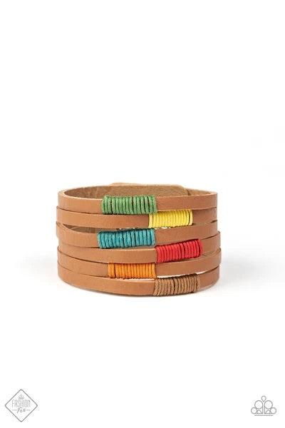 Paparazzi Bracelets - County Colors - Brown (September 2020 Fashion Fix)