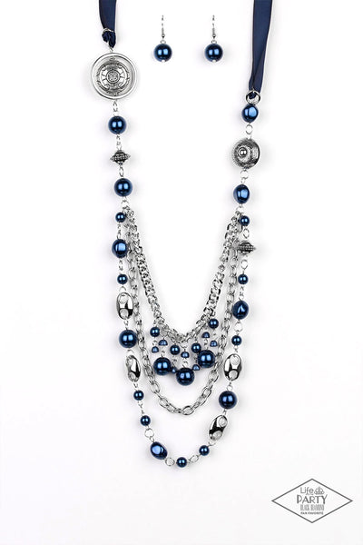 Paparazzi Necklace- All The Trimmings - Blue