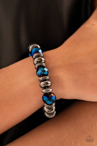 Paparazzi Bracelet - Power Pose - Blue (May 2022 Life Of The Party)