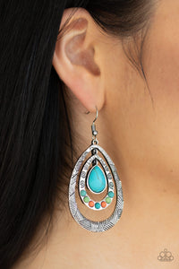 Paparazzi Earrings - Terra Teardrops - Multi