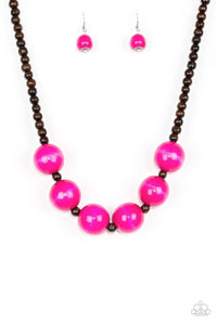 Paparazzi Necklaces  -   Oh My Miami - Pink