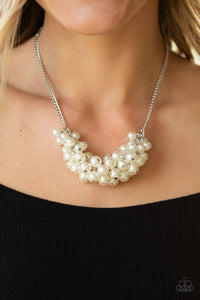 Paparazzi Necklace - Grandiose Glimmer - White - SHOPBLINGINGPRETTY