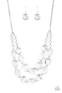 Paparazzi Necklaces - Icy Illumination - White