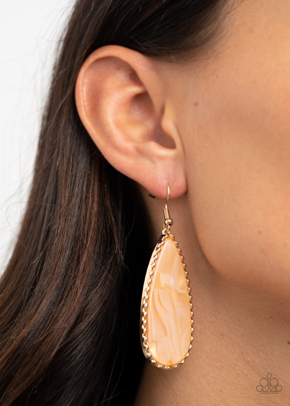 Paparazzi Earrings-   Ethereal Eloquence - Gold