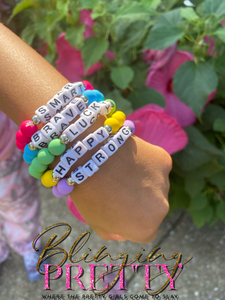 Starlet Shimmer Set - Encouraging Words Charm Sweet Stack Bracelets
