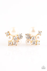 Paparazzi Earrings-The Hostess With The POST-est - Gold Post - SHOPBLINGINGPRETTY