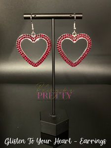 Paparazzi Earrings -GLISTEN To Your Heart - Red