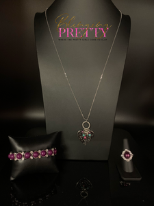 Paparazzi Necklace, Ring  & Earring Set - Purple