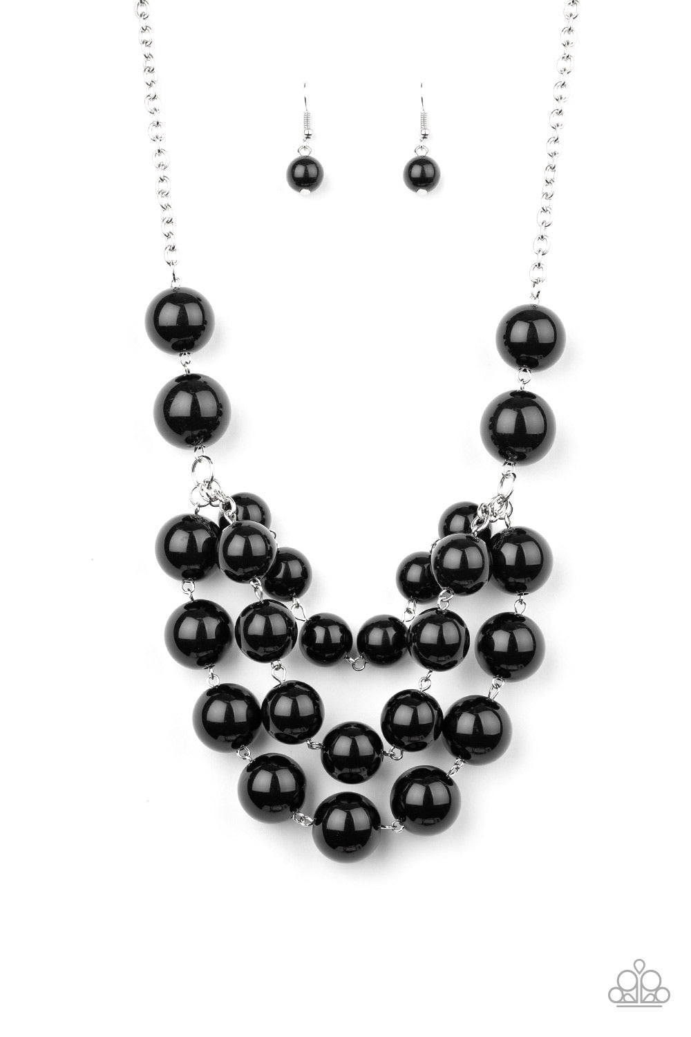 Paparazzi Necklace - Miss Pop-YOU-larity - Black - SHOPBLINGINGPRETTY